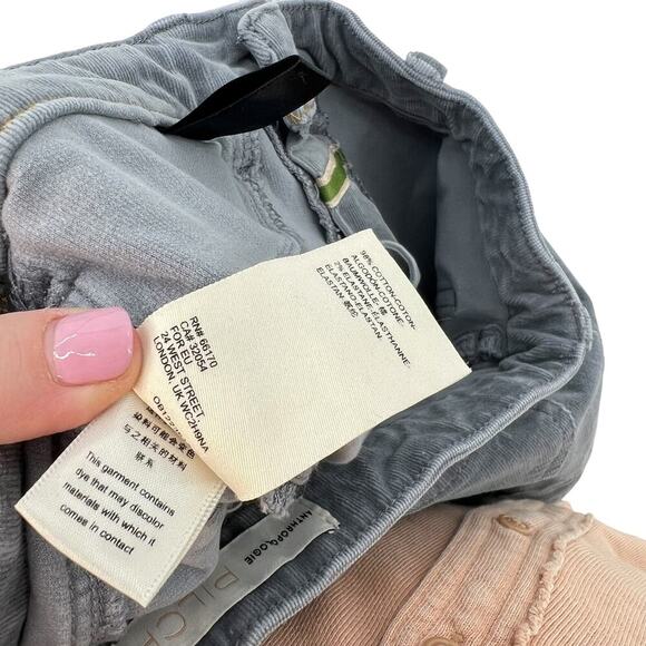 Anthropologie Pilcro High-Rise Skinny Corduroy Pants Button Front Gray‎ Size 28 - Picture 13 of 13